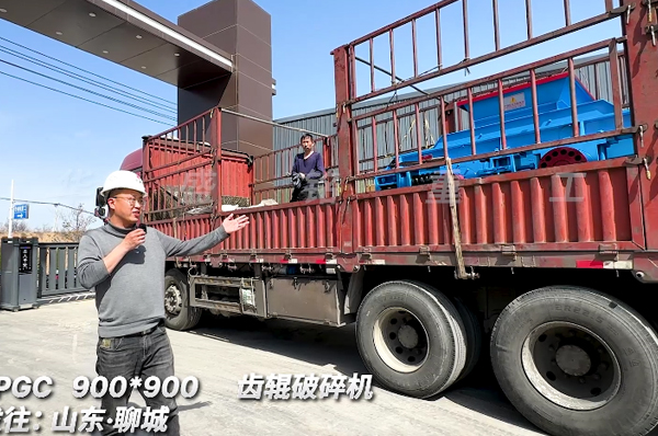 900x900齒輥破碎機(jī)發(fā)往山東，解決硅錳合金人工作業(yè)低效率高成本的難題 